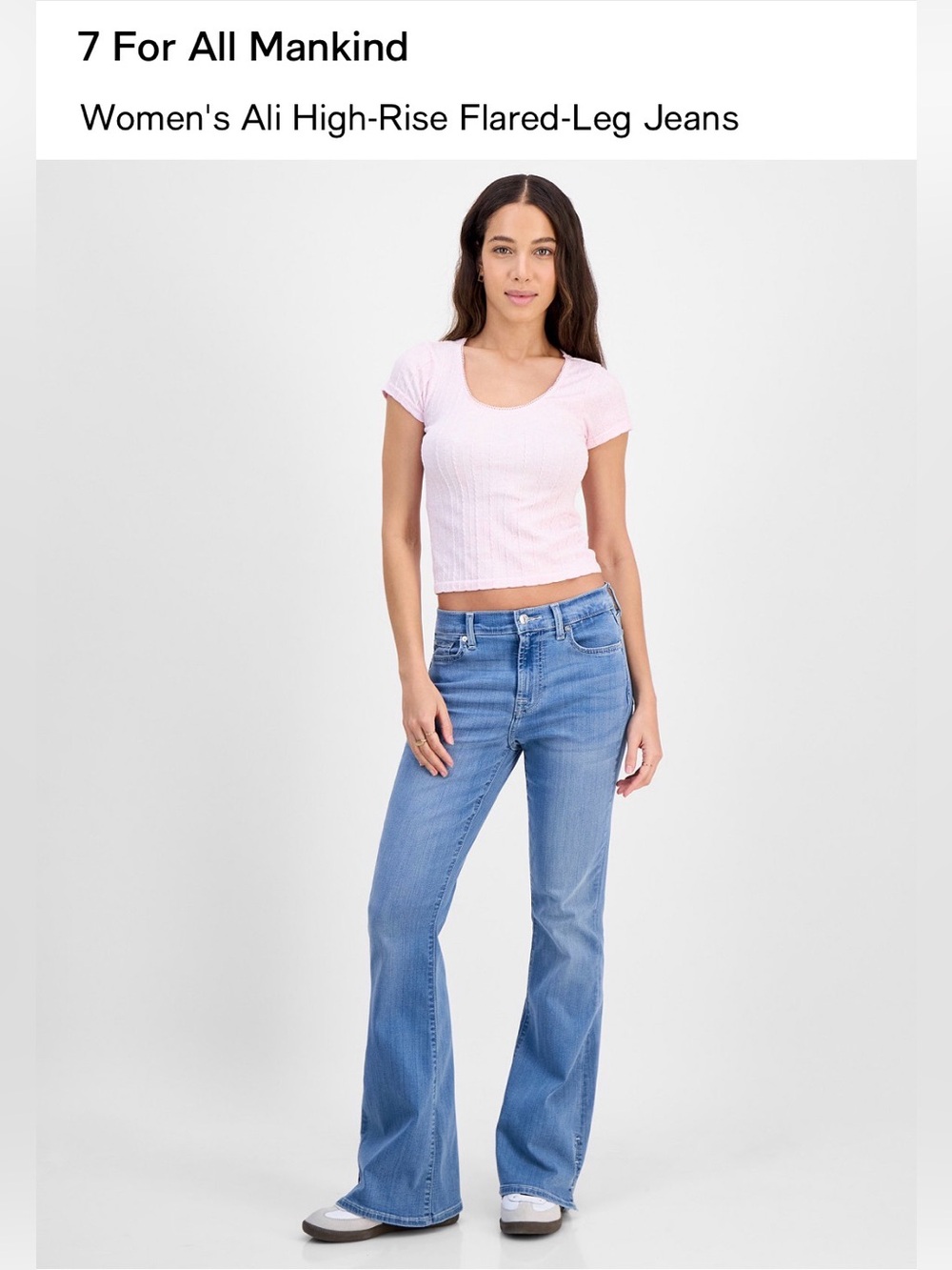 7 For All Mankind Women's Ali High-Rise Flared-Leg Jeans